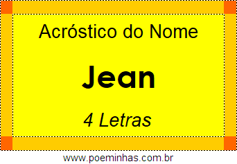 Acróstico de Jean