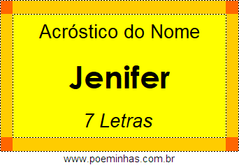 Acróstico de Jenifer