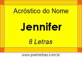 Acróstico de Jennifer