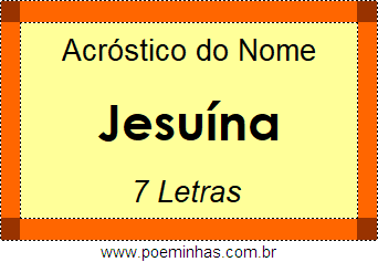 Acróstico de Jesuína