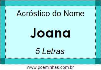 Acróstico de Joana