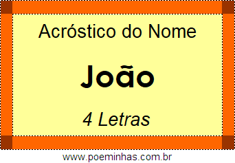 Acróstico de João