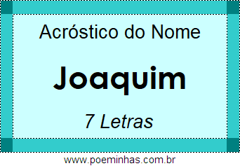 Acróstico de Joaquim