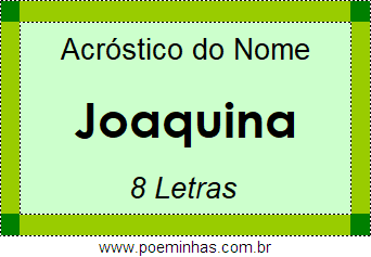 Acróstico de Joaquina