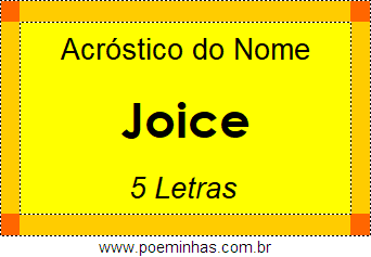 Acróstico de Joice