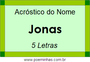 Acróstico de Jonas