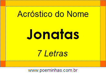 Acróstico de Jonatas