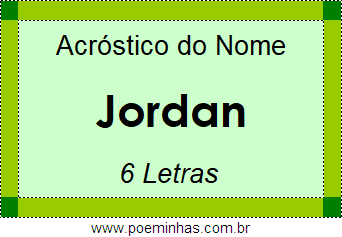 Acróstico de Jordan