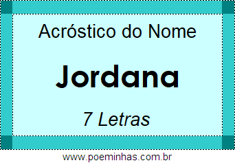 Acróstico de Jordana