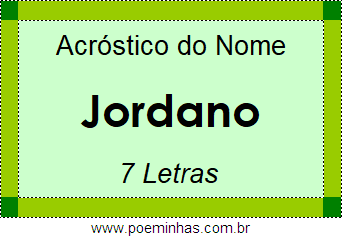 Acróstico de Jordano