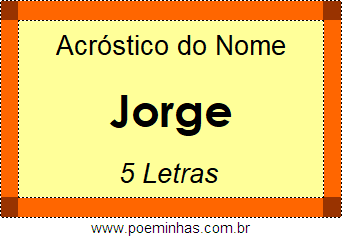 Acróstico de Jorge