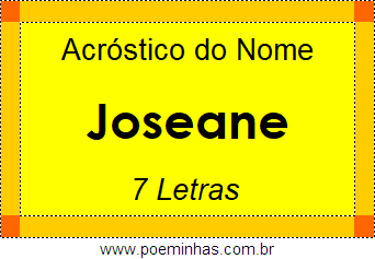 Acróstico de Joseane