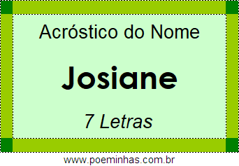 Acróstico de Josiane