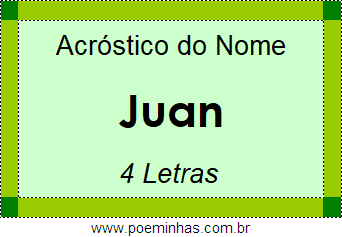 Acróstico de Juan