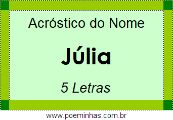 Acróstico de Júlia