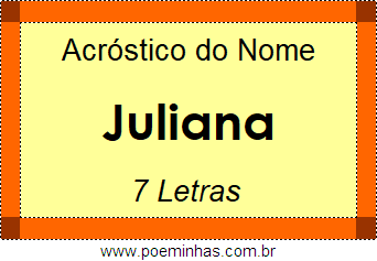 Acróstico de Juliana