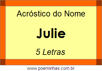 Acróstico de Julie