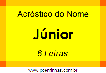 Acróstico de Júnior