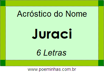 Acróstico de Juraci