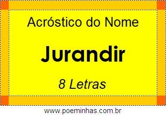 Acróstico de Jurandir