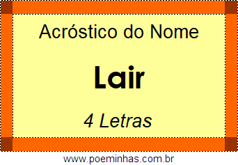 Acróstico de Lair