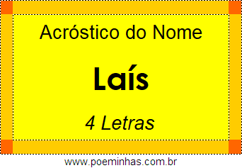 Acróstico de Laís