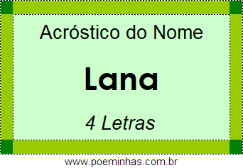 Acróstico de Lana