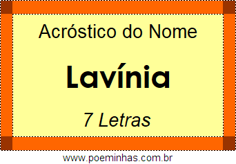 Acróstico de Lavínia