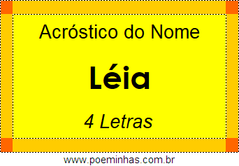 Acróstico de Léia