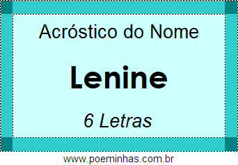 Acróstico de Lenine