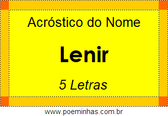 Acróstico de Lenir