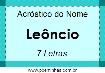 Acróstico de Leôncio