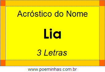 Acróstico de Lia