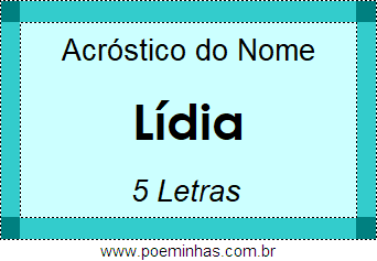 Acróstico de Lídia