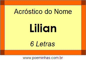 Acróstico de Lilian