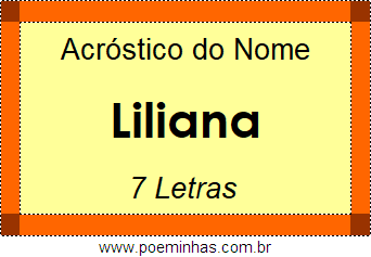 Acróstico de Liliana