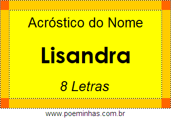 Acróstico de Lisandra