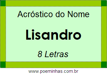 Acróstico de Lisandro