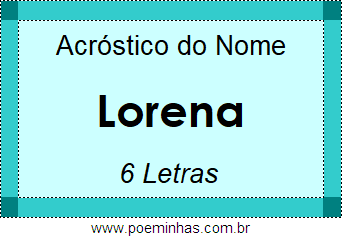 Acróstico de Lorena