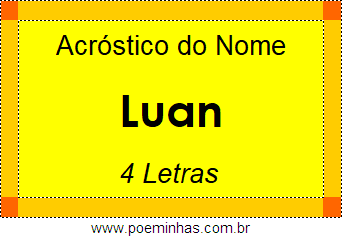 Acróstico de Luan