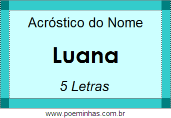 Acróstico de Luana