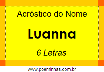 Acróstico de Luanna