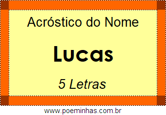 Acróstico de Lucas