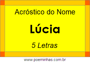 Acróstico de Lúcia