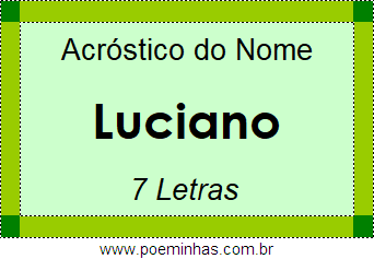 Acróstico de Luciano