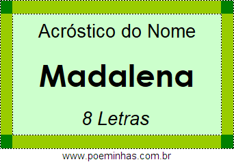 Acróstico de Madalena