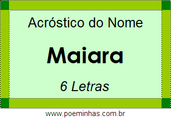 Acróstico de Maiara