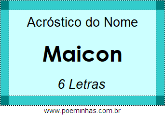 Acróstico de Maicon