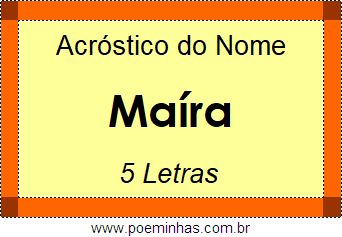 Acróstico de Maíra