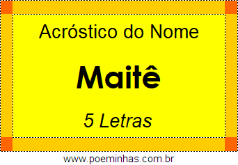 Acróstico de Maitê